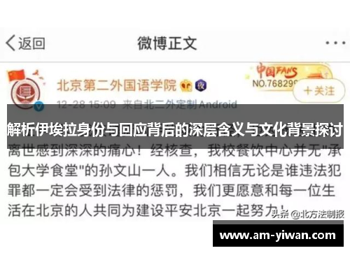 解析伊埃拉身份与回应背后的深层含义与文化背景探讨